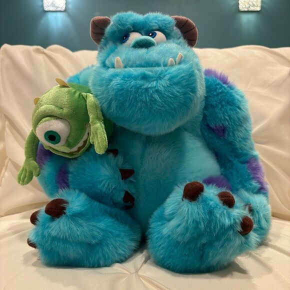 Disney Store X Monsters In Sully and Mike Plush Stuffed Animal EUC - Picture 1 of 7